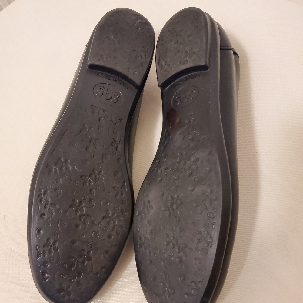SAS Scenic Leather Ballet Style Black Flats Size 8, classic, Business Casual - Picture 8 of 14
